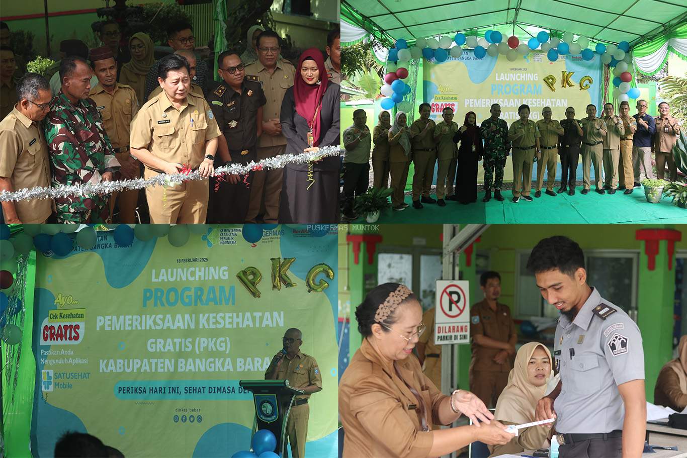 Dinas Kesehatan Kabupaten Bangka Barat bersama Puskesmas Mentok melaksanakan Launching Program Pemeriksaan kesehatan Gratis